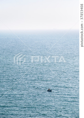 boat in English channel near Cap Gris-Nez, France 37853408