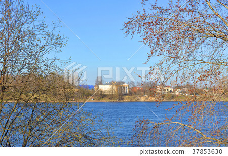Neva River on the outskirts of St. Petersburg. Neva River on the outskirts of St. Petersburg. 37853630