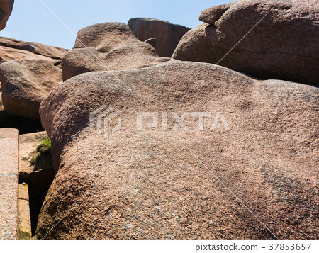 granite bouldes close up in Ploumanach site granite bouldes close up in Ploumanach site 37853657