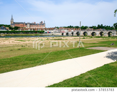 view of Gien city from valley of Loire river view of Gien city from valley of Loire river 37853783