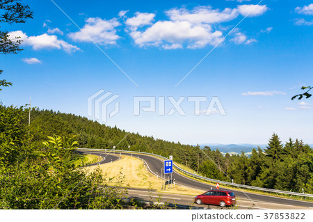 road to resting area on Autobahn A5 in Germany 37853822