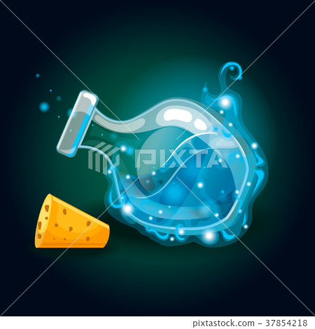 Bottle with magic smog and elixir Bottle with magic smog and elixir 37854218
