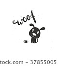 Gift card with a funny cute little puppy 37855005
