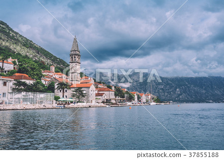 Perast Town on Kotorska Bay in Montenegro 37855188