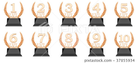 Golden trophy level cups 37855934