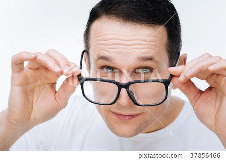 Portrait of a smart handsome man wearing glasses 37856466