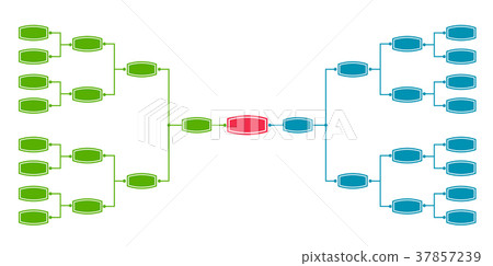 Bracket Tournament 16. Vector Illustration 37857239