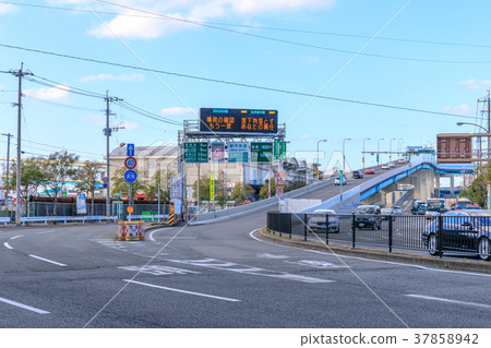 City view Fukuoka high-speed ring line near Tenjin north entrance City view Fukuoka high-speed ring line near Tenjin north entrance 37858942