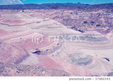 Geological formations in Ischigualasto 37860343