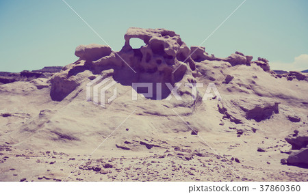 Formations of stones in Ischigualasto Park 37860360