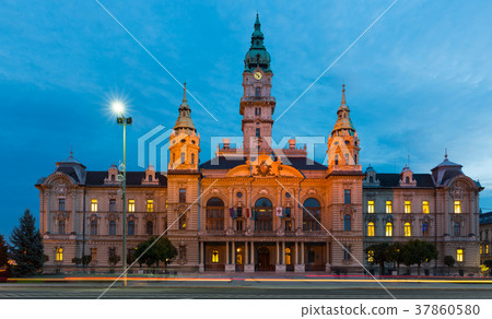 Gyor City Hall at night Gyor City Hall at night 37860580