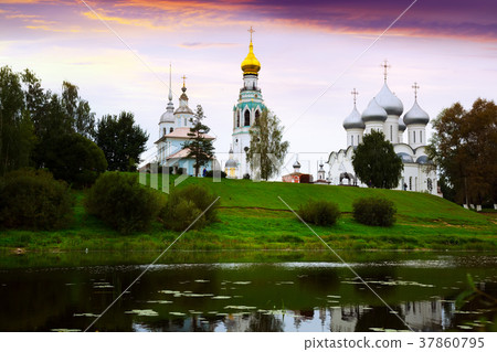 Kremlin (Cathedral) Square at sunny day in Vologda, Russia Kremlin (Cathedral) Square at sunny day in Vologda, Russia 37860795