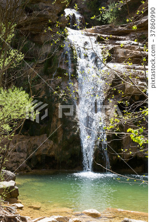 Waterfall in Catalonia surrounded by beautiful forests 37860990