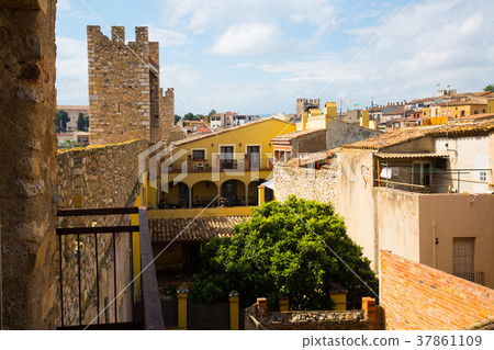 Medieval town Montblanc on high Medieval town Montblanc on high 37861109