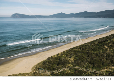 View of Bruny Island beach in the afternoon. 37861844