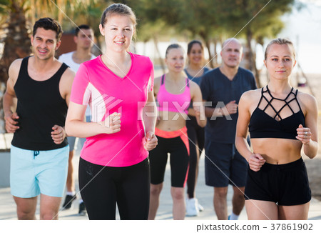 Active people during running training Active people during running training 37861902