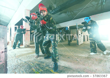 Two in red masks are ready for attack 37863367
