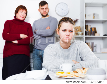 Offended girl after discord with family Offended girl after discord with family 37865845
