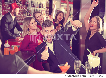Man having fun at nightclub Man having fun at nightclub 37866357