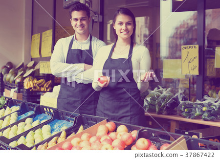 Sellers at vegetables market. Sellers at vegetables market. 37867422