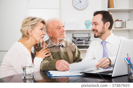 Old man and woman in social department 37867603