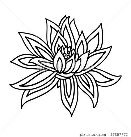 Lotus Flower Icon On White Background Yoga Symbol Stock Illustration Lotus Flower Icon On White Background Yoga Symbol Stock Illustration