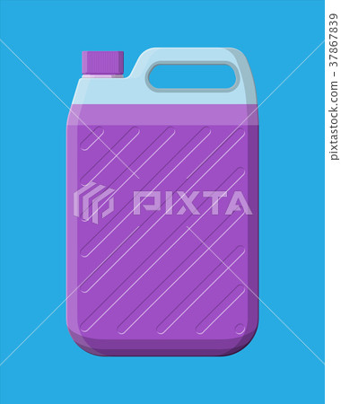 Bottle with liquid detergent. Canister cleaner Bottle with liquid detergent. Canister cleaner 37867839