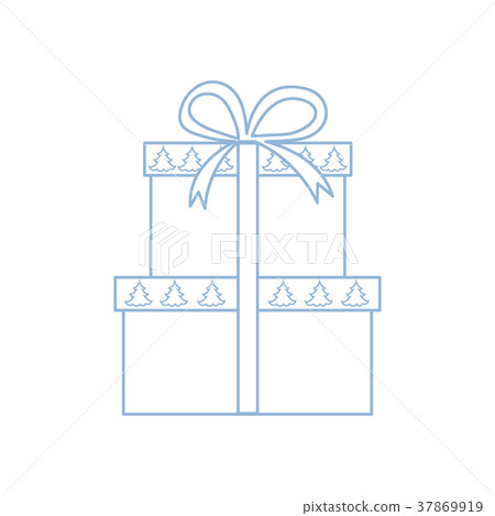 gift boxes decorated Christmas trees 37869919