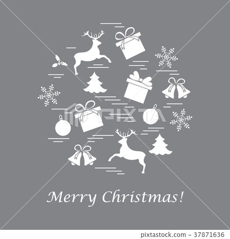 different new year and christmas symbols 37871636