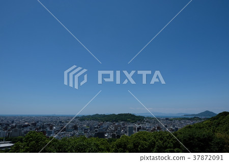Dogo Plain seen from Matsuyama Castle Motomaru Dogo Plain seen from Matsuyama Castle Motomaru 37872091