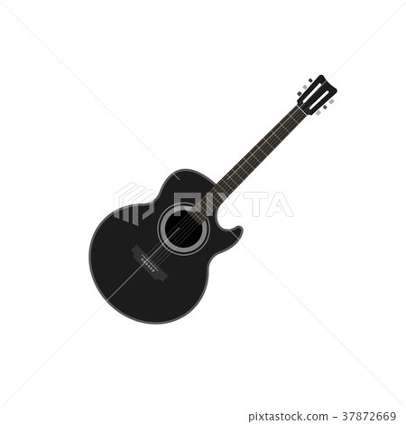 Acoustic guitar vector illustration isolated Acoustic guitar vector illustration isolated 37872669