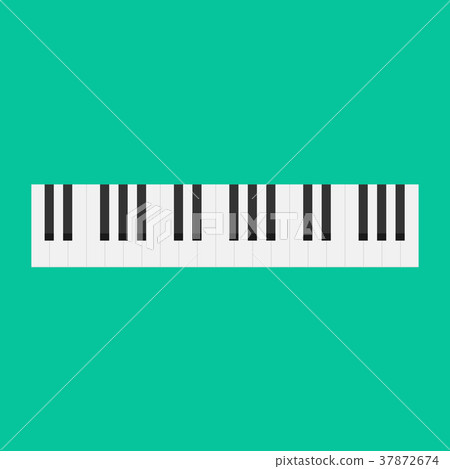 Piano keys vector illustration isolated, musical Piano keys vector illustration isolated, musical 37872674