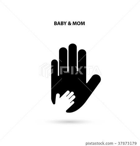 Big hand and small hand icon.Idea of the sign Big hand and small hand icon.Idea of the sign 37873179