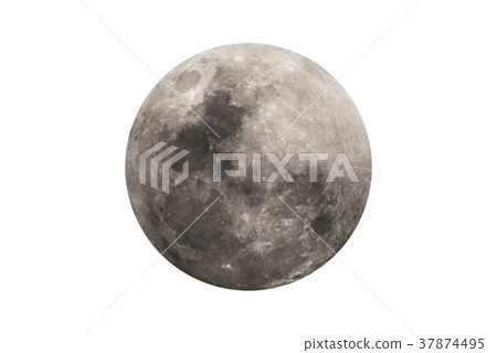 Full moon isolated over white background. 37874495