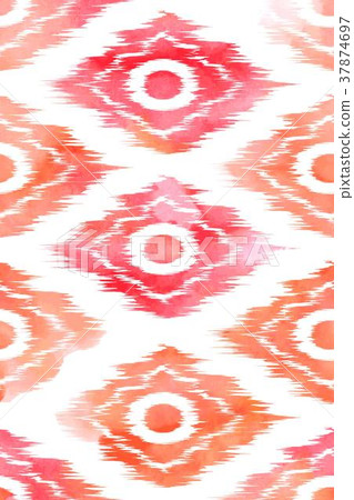 Seamless ikat textile pattern . - Stock Illustration [37874697] - PIXTA