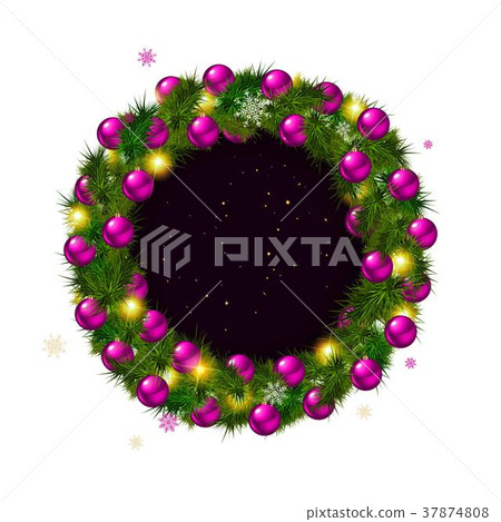 Christmas wreath, isolated on white. Christmas wreath, isolated on white. 37874808