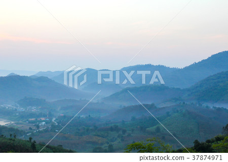 Mountains View from Phu Huay Isan in Nong Khai Mountains View from Phu Huay Isan in Nong Khai 37874971