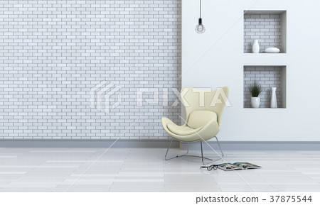 interior modern living room of house. 3d rendering interior modern living room of house. 3d rendering 37875544