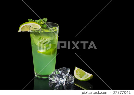 Mojito on a black background. 37877041