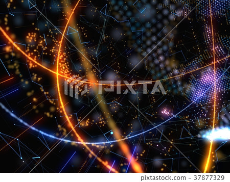 Abstract Background With Connecting Dots And Lines 37877329