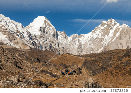 View from mountain near Lobuche to Lhotse and 37878216