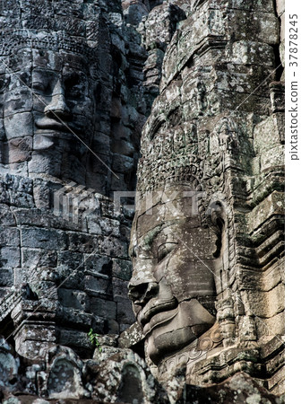 Details of decoration in ancient Angkor Wat Details of decoration in ancient Angkor Wat 37878245