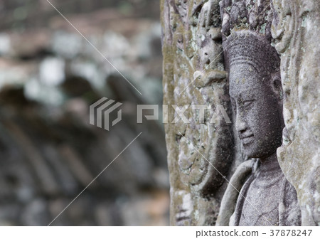 Details of decoration in ancient Angkor Wat Details of decoration in ancient Angkor Wat 37878247