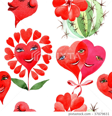 Happy Valentines Day love celebration pattern in a 37879631