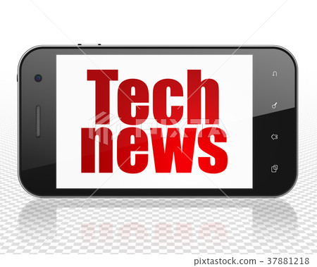 News concept: Smartphone with Tech News on display 37881218