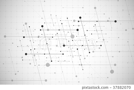 Abstract Connecting Dots And Lines Vector-插圖素材 [37882070] - PIXTA圖庫