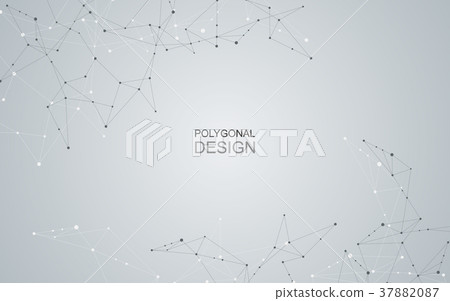 Abstract connecting dots and lines vector - Stock Illustration ...