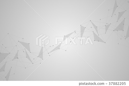 Abstract polygonal background with lines and dots - Stock Illustration ...