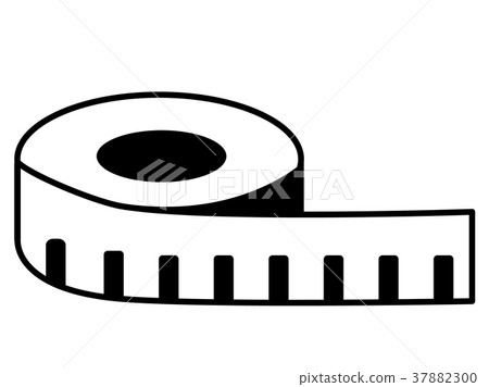 measuring tape icon on white background. measuring tape icon on white background. 37882300