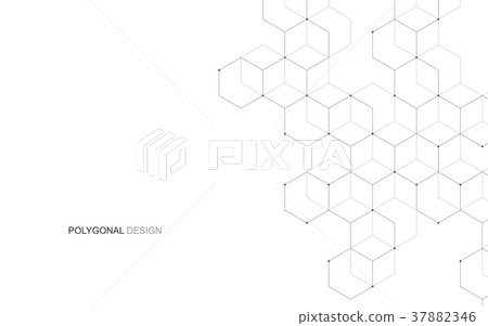 Vector hexagonal background - Stock Illustration [37882346] - PIXTA